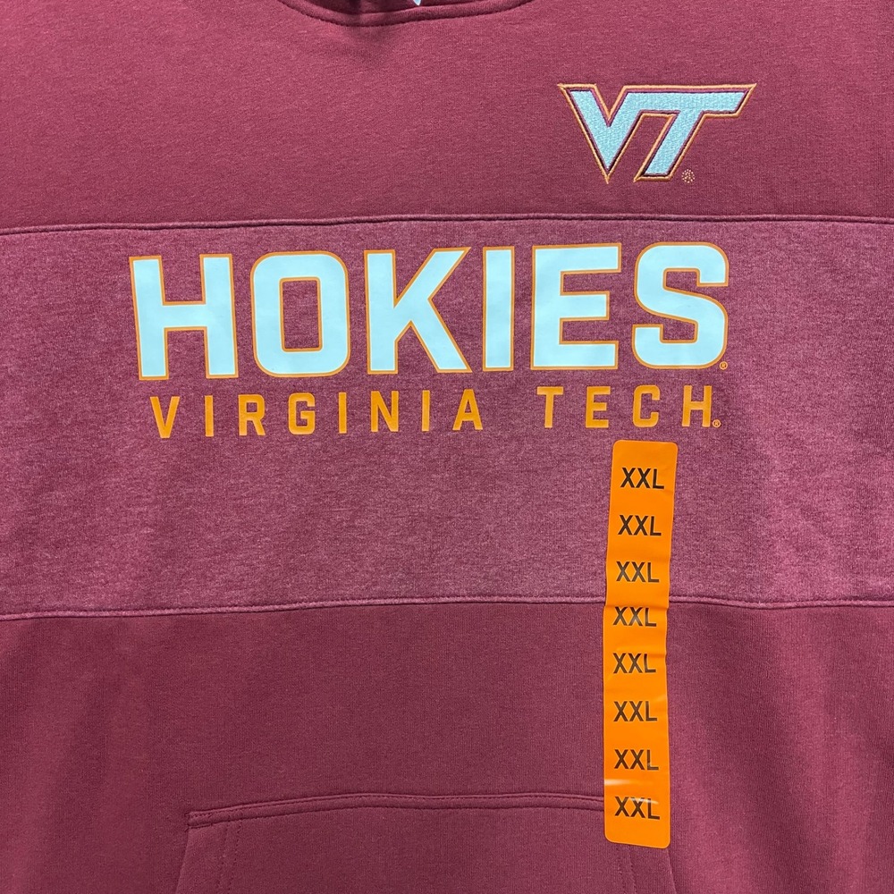 Virginia Tech Hokies Hoodie Mens XXL 2XL Red Sweatshirt NCAA Game Day Fan Gear - Picture 3 of 10